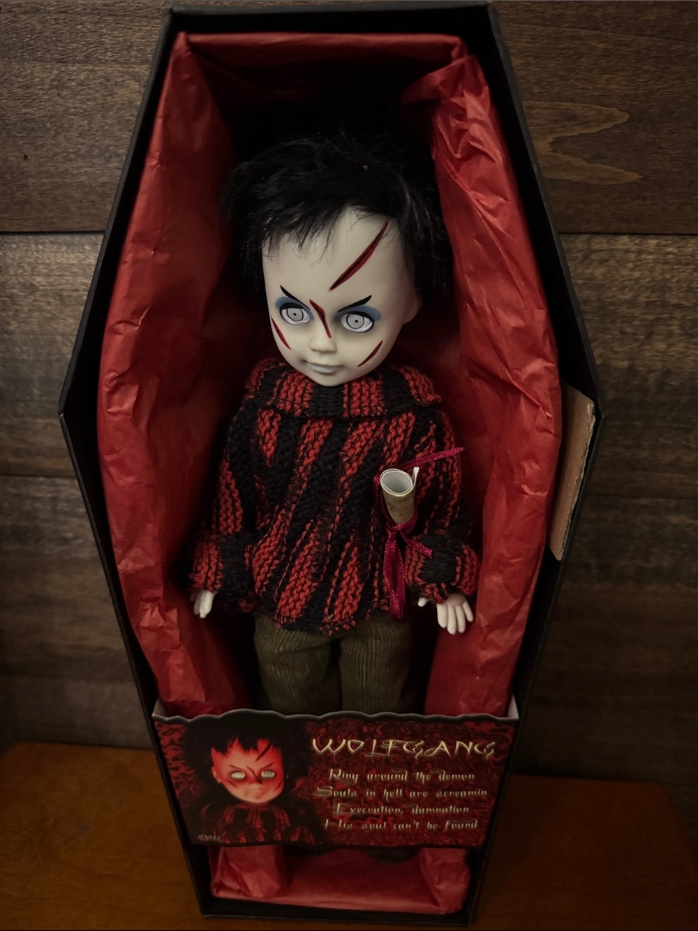 Wolfgang Red & Black Living Dead Doll – Collectible Toy